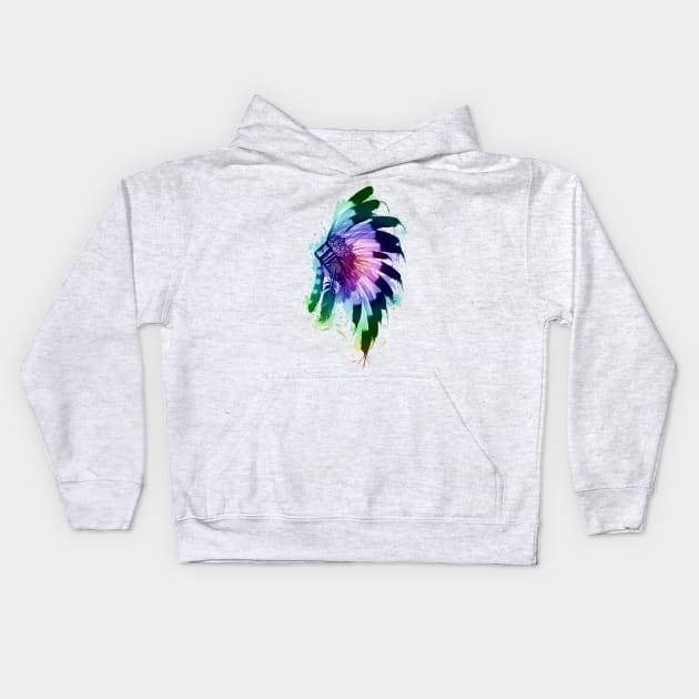 headdress Kids Hoodie by BekimART